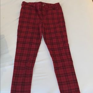 Plaid jeans